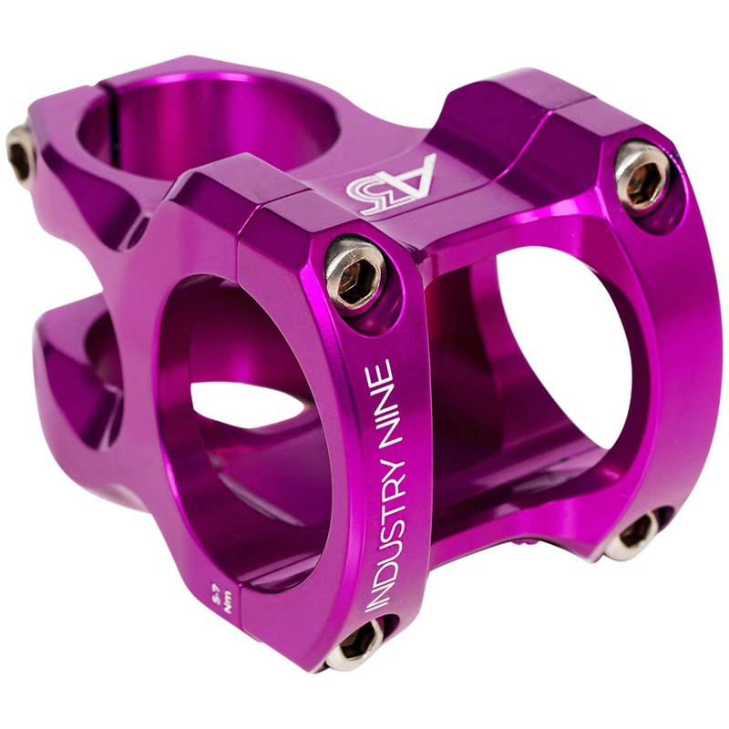 Industry Nine A318 Stem – 50mm 31.8mm Clamp +/-4.4 1 1/8″ Aluminum Purple
