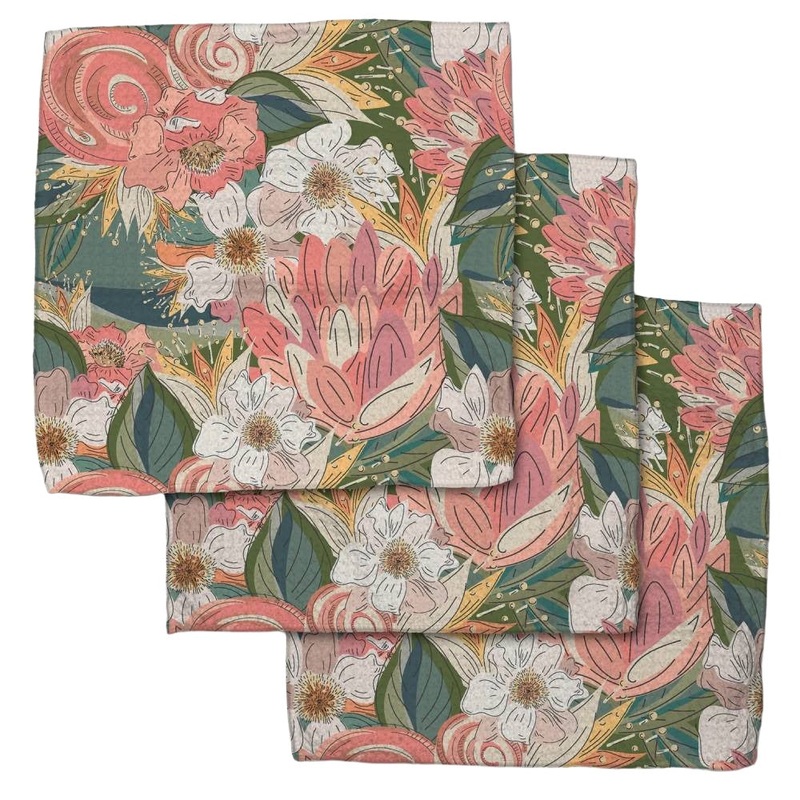 “Flower Explosion” Dishcloth Set