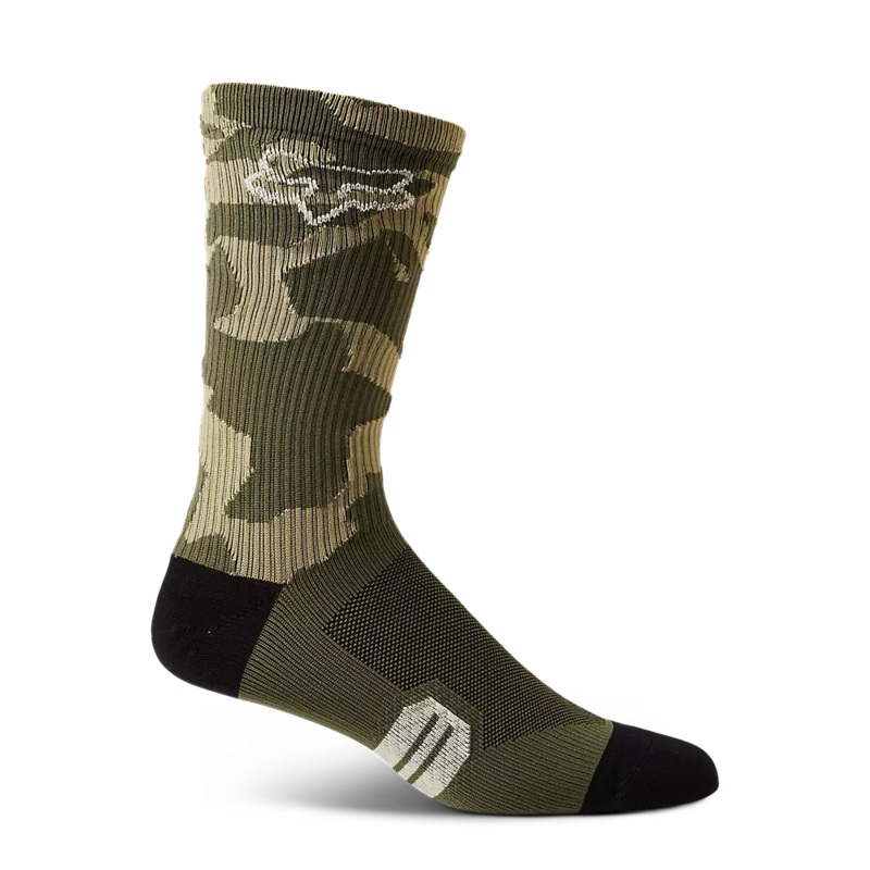 8″ Ranger Camo Mountain Bike Socks Green Camo