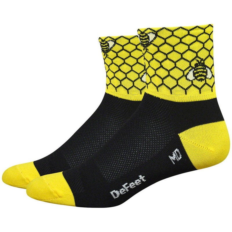Aireator Bee Aware Bike Socks – Yellow/Black Yellow